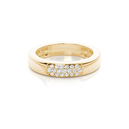 Men's Yellow Gold Diamond Wedding Rings