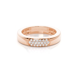Micro Pave Setting Rund Diamant Hochzeitsband