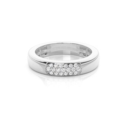 Micro Pave Setting Rund Diamant Hochzeitsband