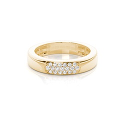 Micro Pave Setting Round Diamond Wedding Band