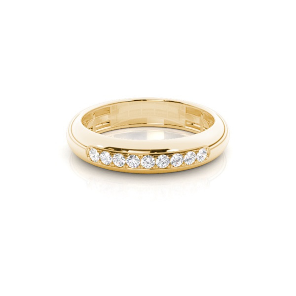 Micro Prong Setting Round Diamond Wedding Band