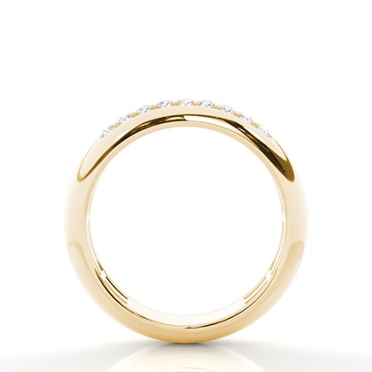 Micro Prong Einstellung rundes Diamant Hochzeitsband