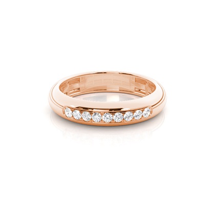 Micro Prong Setting Round Diamond Wedding Band