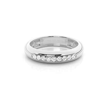 Micro Prong Setting Round Diamond Wedding Band