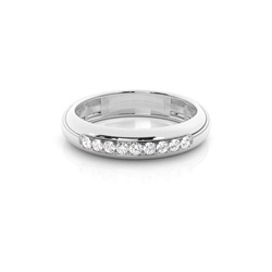 Micro Prong Einstellung rundes Diamant Hochzeitsband