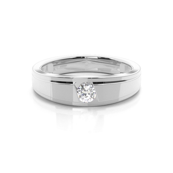 Channel Setting Round Diamond Wedding Band