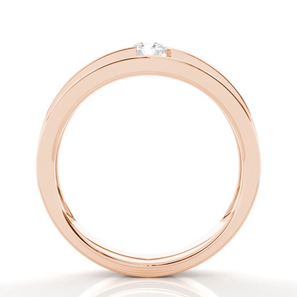 Kanaleinstellung rundes Diamant Hochzeitsband