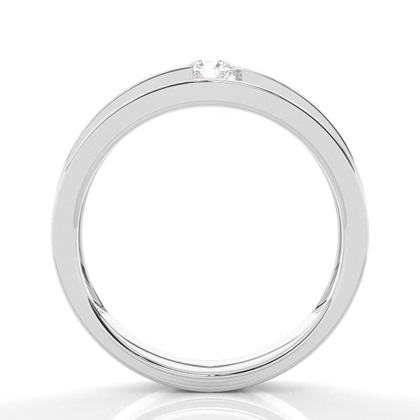 Kanaleinstellung rundes Diamant Hochzeitsband