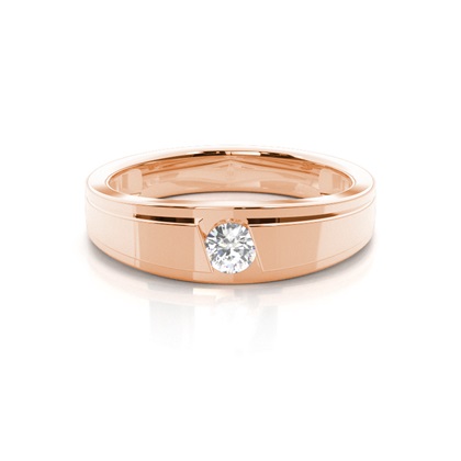 Channel Setting Round Diamond Wedding Band