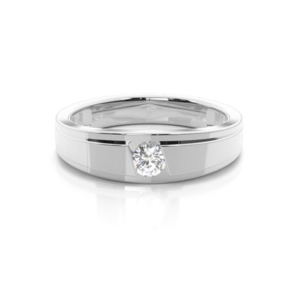 Channel Setting Round Diamond Wedding Band