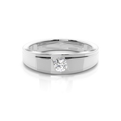 Channel Setting Round Diamond Wedding Band