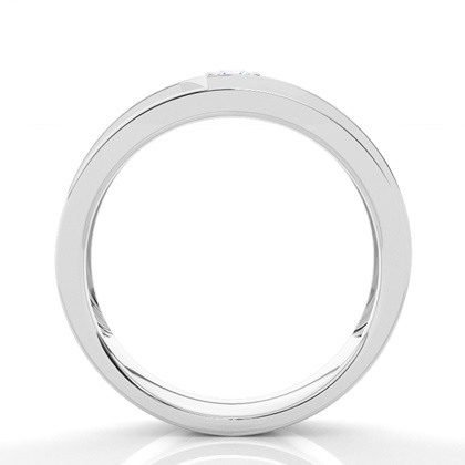 Prong Setting Rund Diamant Hochzeitsband
