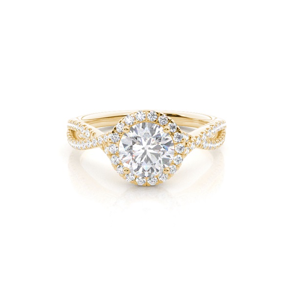 Prong Setting Moissanite Halo Engagement Ring