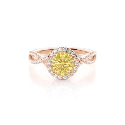 Rose Gold Yellow Diamond Engagement Rings 
