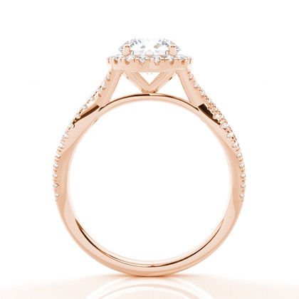Prong Setting Moissanite Halo Engagement Ring