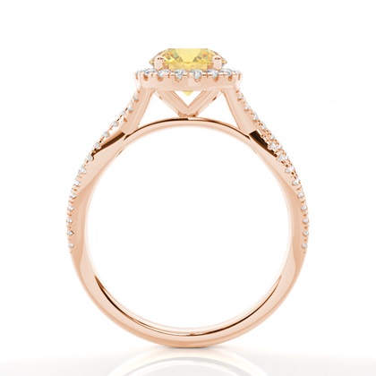 Gelber Diamant Halo Verlobungsring