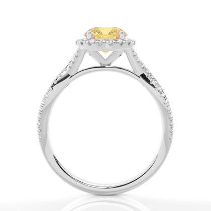 Gelber Diamant Halo Verlobungsring