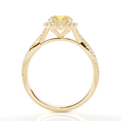 Gelber Diamant Halo Verlobungsring