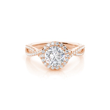 Prong Setting Moissanite Halo Engagement Ring