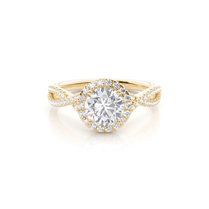 Prong Setting Moissanite Halo Engagement Ring
