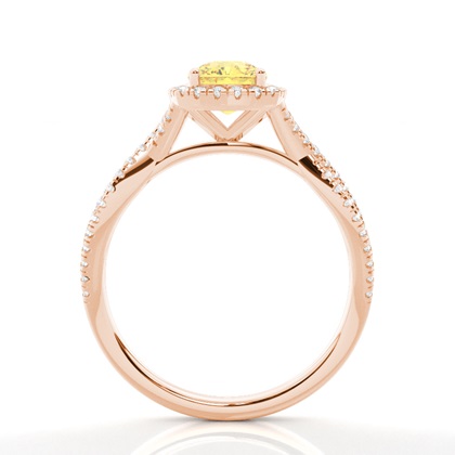 Gelber Diamant Halo Verlobungsring