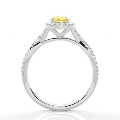 Gelber Diamant Halo Verlobungsring