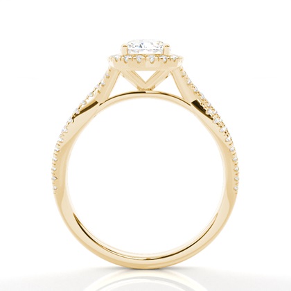 2.00 Carat Gelbgold Halo Verlobungsringe