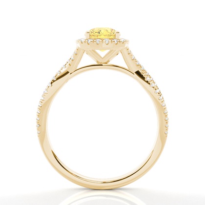 Gelber Diamant Halo Verlobungsring