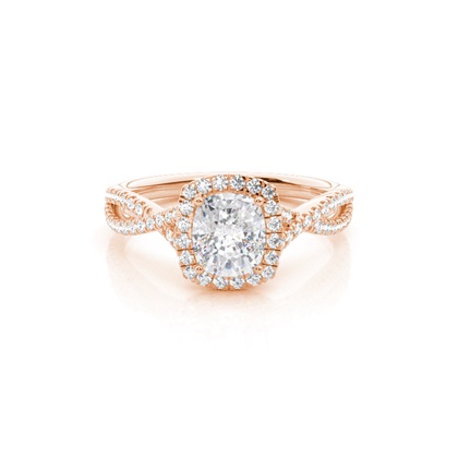 Prong Setting Moissanite Halo Engagement Ring