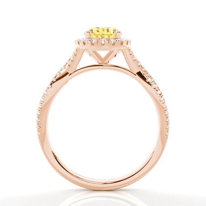 Gelber Diamant Halo Verlobungsring