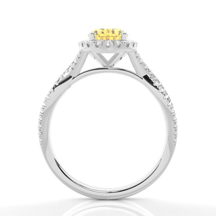 Gelber Diamant Halo Verlobungsring
