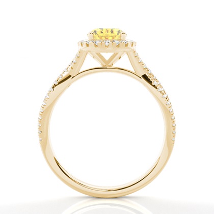 Gelber Diamant Halo Verlobungsring