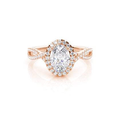 Prong Setting Moissanite Halo Engagement Ring