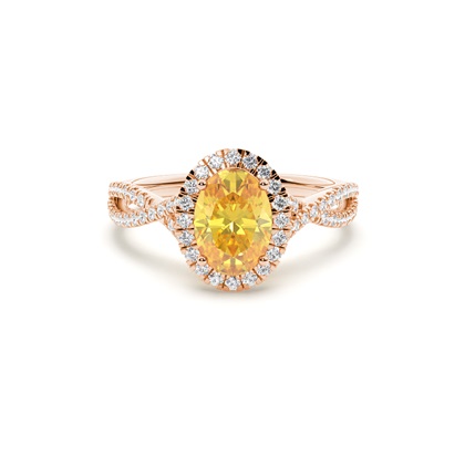 Gelber Diamant Halo Verlobungsring