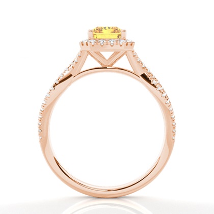 Gelber Diamant Halo Verlobungsring