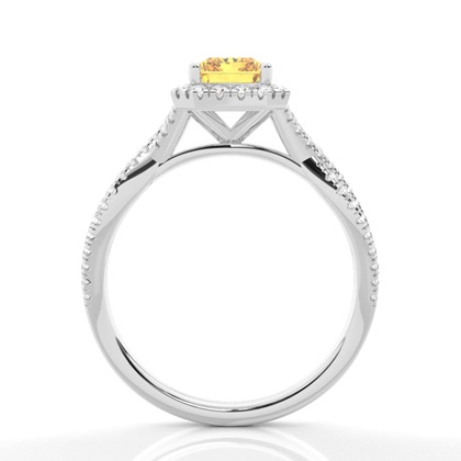 Gelber Diamant Halo Verlobungsring