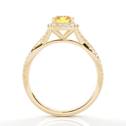 Gelber Diamant Halo Verlobungsring