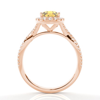 Gelber Diamant Halo Verlobungsring