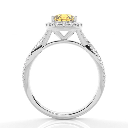 Gelber Diamant Halo Verlobungsring