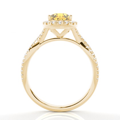 Gelber Diamant Halo Verlobungsring