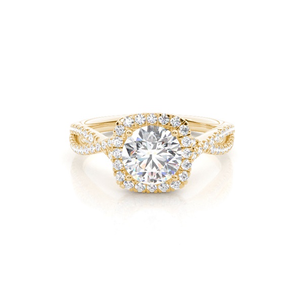 Prong Setting Diamond Halo Engagement Ring