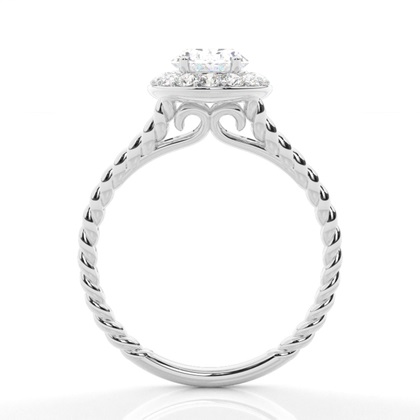 4.00 Carat Platinum Halo Engagement Rings