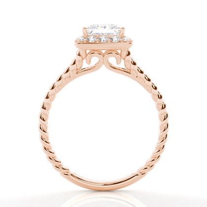 4.00 Carat Rose Gold Halo Engagement Rings