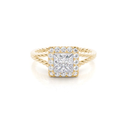 Prong Setting Moissanite Halo Engagement Ring