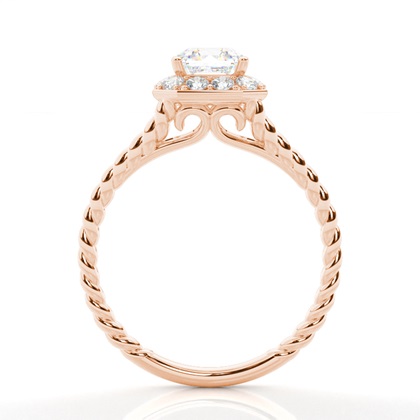5.00 Carat Rose Gold Halo Engagement Rings