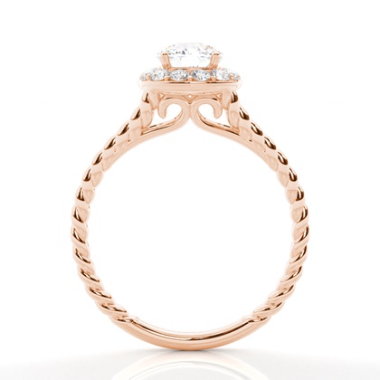 4.00 Carat Rose Gold Halo Engagement Rings