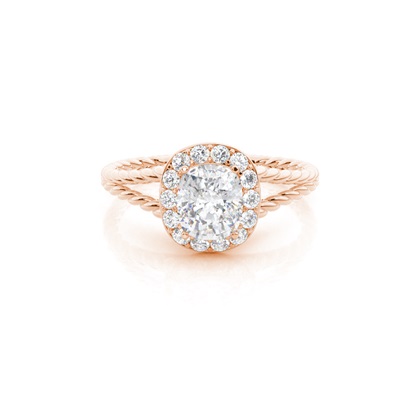 Prong Setting Moissanite Halo Engagement Ring