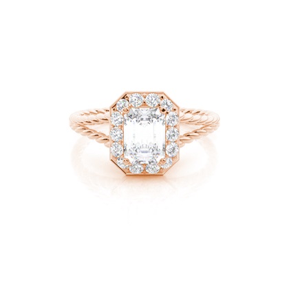 Prong Setting Moissanite Halo Engagement Ring