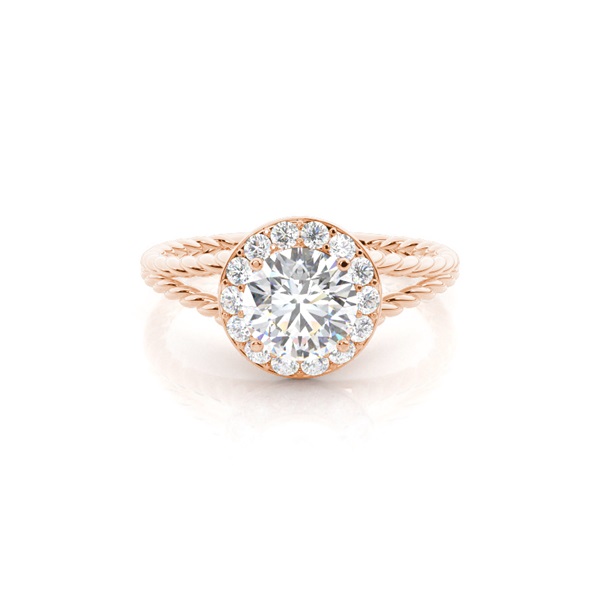 Prong Setting Diamond Halo Engagement Ring