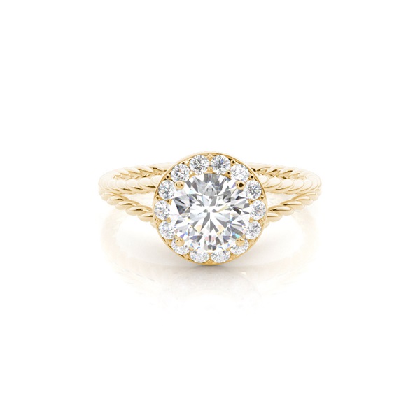 Prong Setting Diamond Halo Engagement Ring